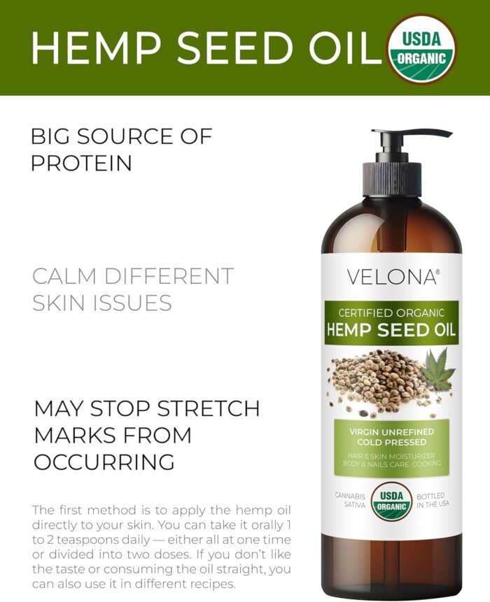 velona Hemp Seed Oil USDA Certified Orga - Image 2
