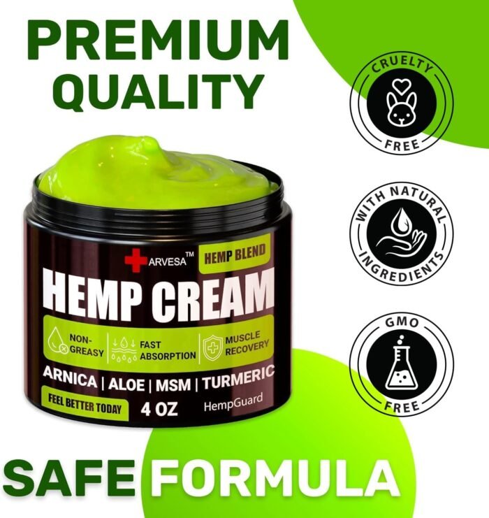 Natural Hemp Cream - Maximum Strength - - Image 4