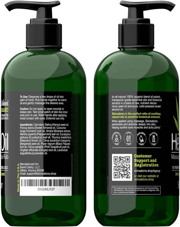 Skinsations – Hemp Massage Oil & Sore Mu - Image 6
