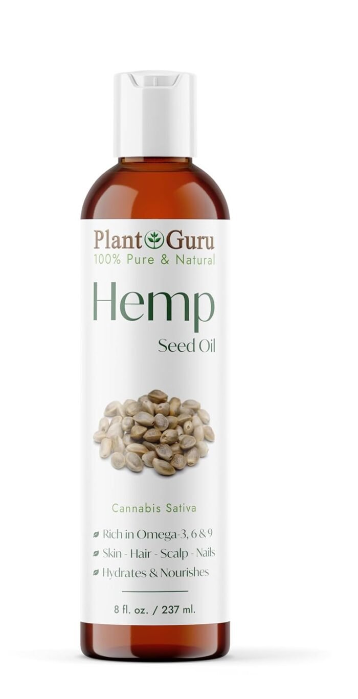 Hemp Seed Oil 8 fl. oz. – Cold Pressed, - Image 1