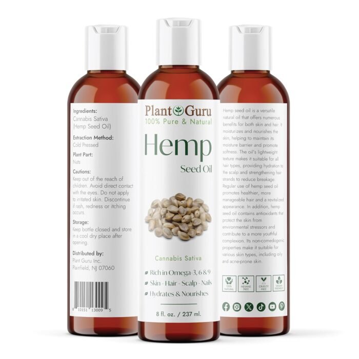 Hemp Seed Oil 8 fl. oz. – Cold Pressed, - Image 2