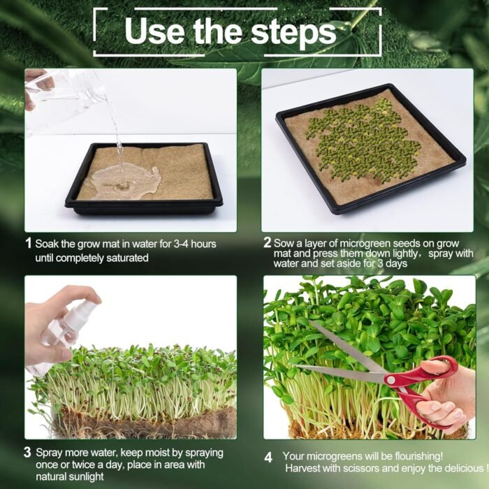 16PCS Hemp Mats for Growing Microgreens - Image 4