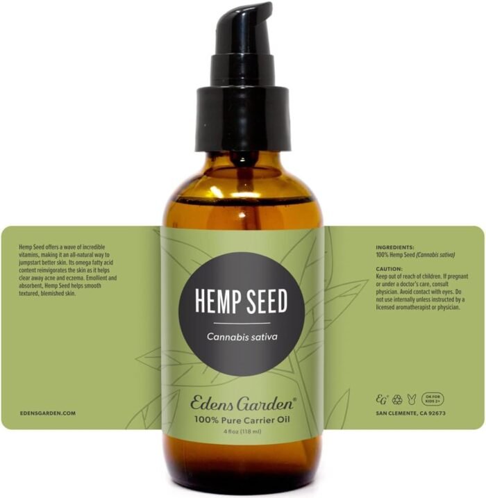 Edens Garden Hemp Seed Carrier Oil- 100% - Image 9