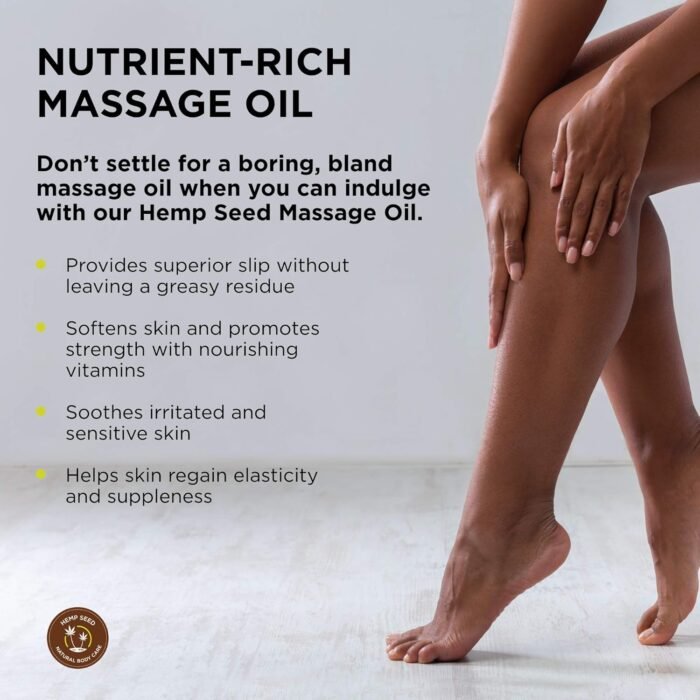 Hemp Seed Massage & Body Oil - 8 fl. oz. - Image 2