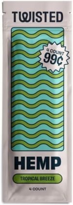 15 pk Twisted Hemp Wrap Tropical Breeze - Image 3