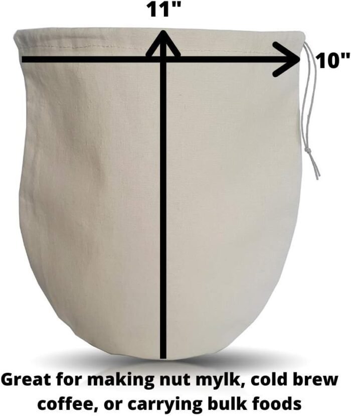 Organic Reusable Nut Milk Bag for strain - Image 2