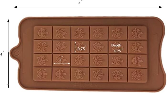 Chocolate Break-Apart Bar Silicone Leaf - Image 2