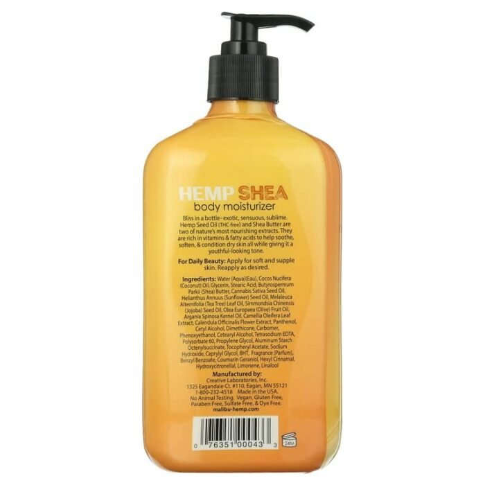 Malibu Hemp Shea Body Moisturizer, 18 fl - Image 3