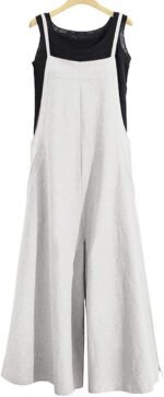 YESNO Women Casual Loose Long Bib Pants - Image 2