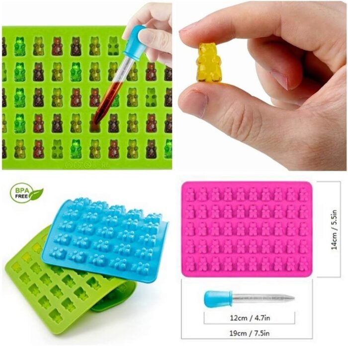 10 pcs set Teddy Bear Shaped Gummies Can - Image 2