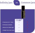 Infinity Jars Black Ultraviolet Glass Bo - Image 8