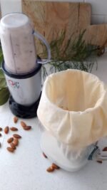 Organic Reusable Nut Milk Bag for strain - Image 4