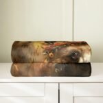 Rustic Bear Kids Flannel Blanket Wildlif - Image 4