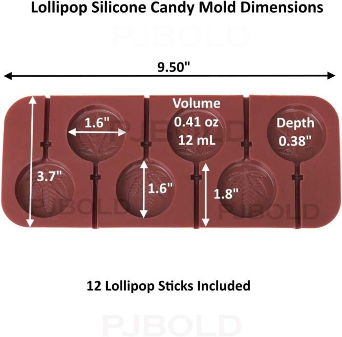 PJ BOLD Marijuana Leaf Lollipop Silicone - Image 5