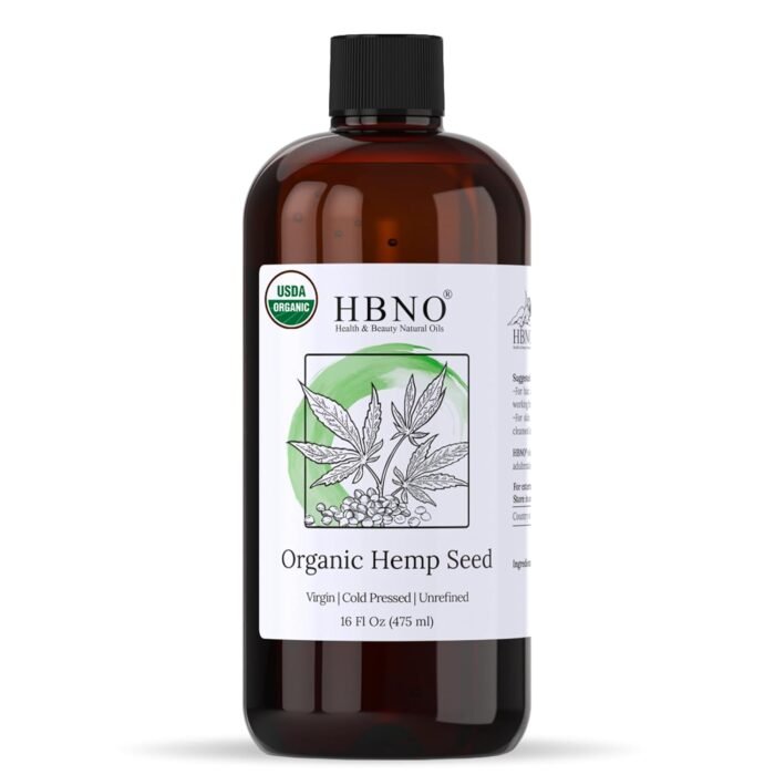 HBNO Organic Hemp Seed Oil -16 OZ (475ml - Image 1