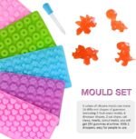 5PCS Mini Gummy Silicone Molds with 2 Dr - Image 3