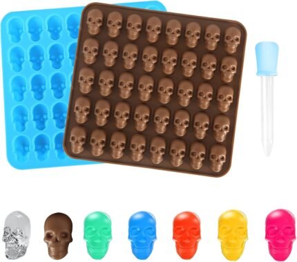 Gummy Skull Candy Molds 2 Pack 40 Cavity