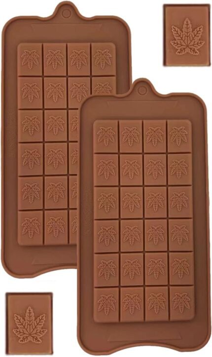 Chocolate Break-Apart Bar Silicone Leaf