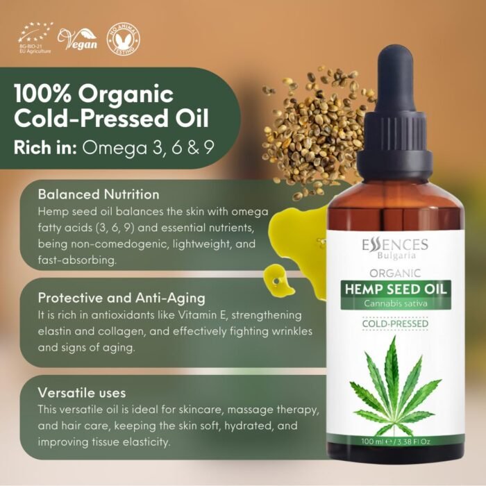 Essences Bulgaria Organic Hemp Seed Oil - Image 4