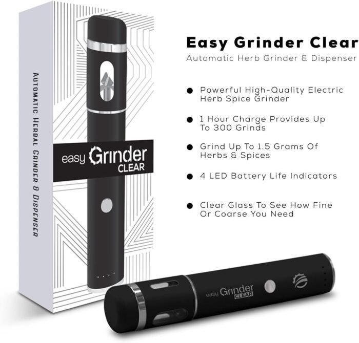 Easy Grinder Clear Glass Black Electric - Image 5