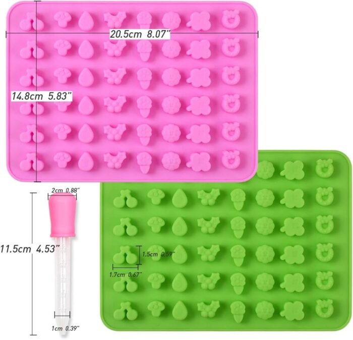 Fruits and Plants Silicone Gummy Molds, - Image 2