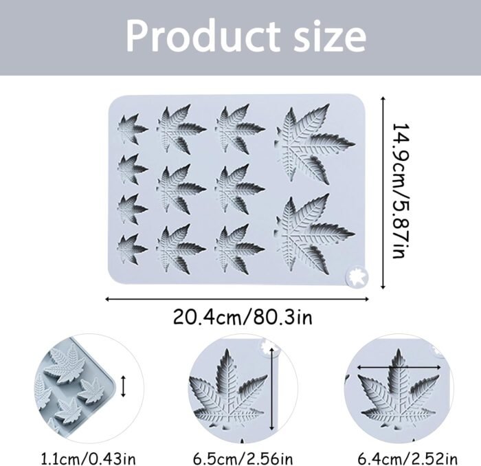 Leaf Silicone Mold Trays, 2Pcs Nonstick - Image 2