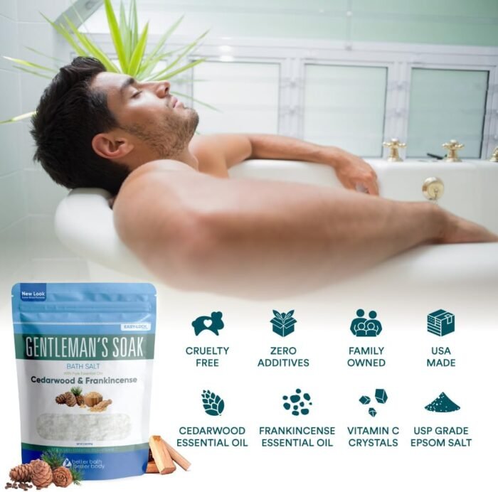 Gentleman's Bath Salt 32 Ounces Epsom Sa - Image 3