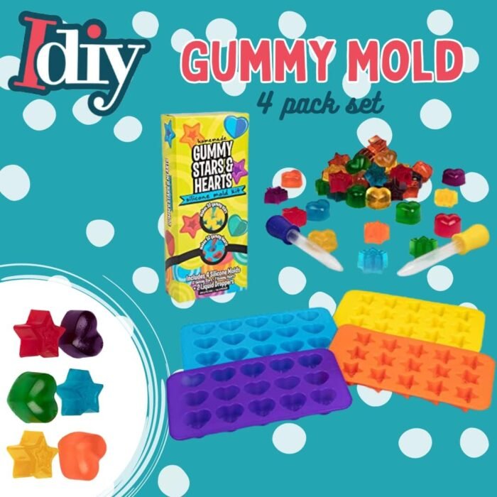 Star & Heart Silicone Gummy Candy Molds, - Image 2