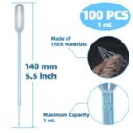 1mL Pipettes Dropper 100PCS, Premium Dis - Image 3