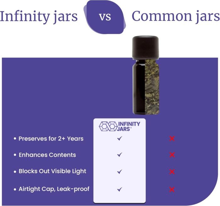 Infinity Jars Black Ultraviolet Glass Ea - Image 8