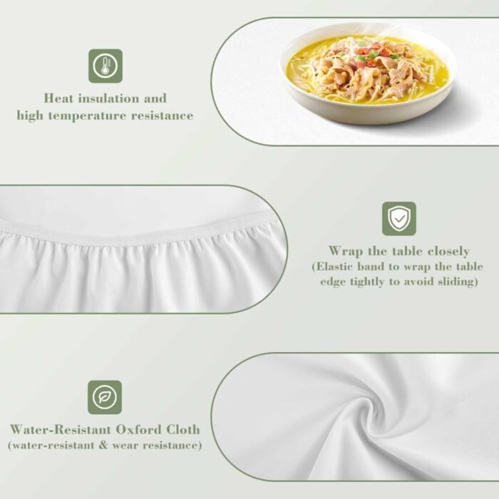 Round Fitted Tablecloth Waterproof Stain - Image 8