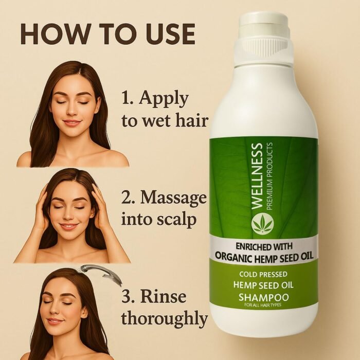 Wellness Premium Organic Hemp Shampoo – - Image 4