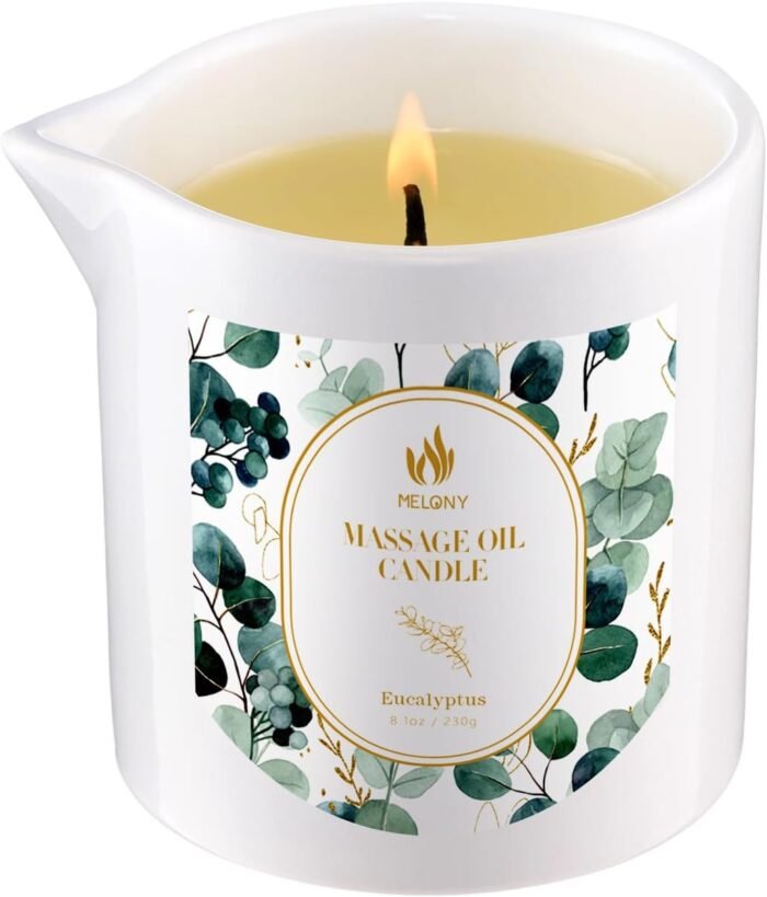 MELONY Soy Massage Candle, Essential Oil - Image 1