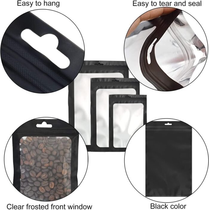 300 Pack 3 Sizes Resealable Mylar Bags F - Image 4