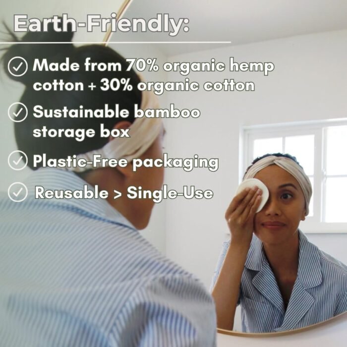Reusable Hemp Cotton Rounds 15-Pack with - Image 4