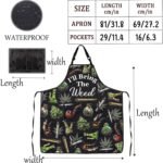 MNIGIU Weed Leaf Apron With Pockets I'll - Image 2