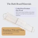 Esker Bathtub Tray, Premium Pine Wood Ba - Image 3