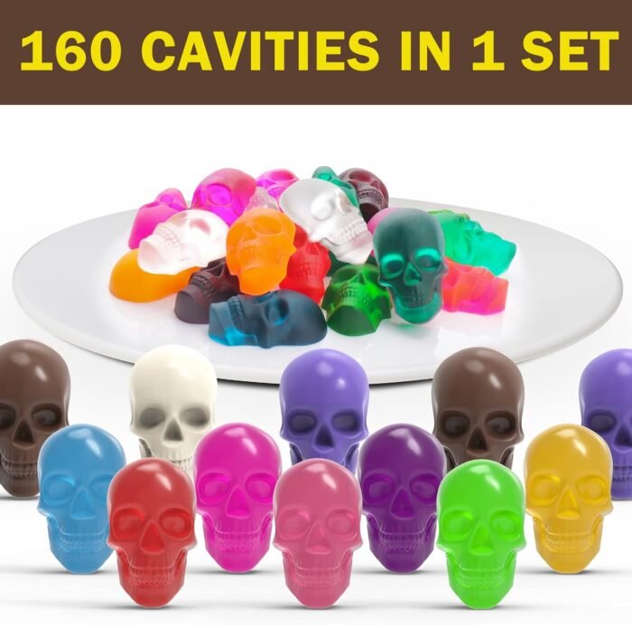 Juome Gummy Skull Molds Silicone, 4 Pack - Image 2