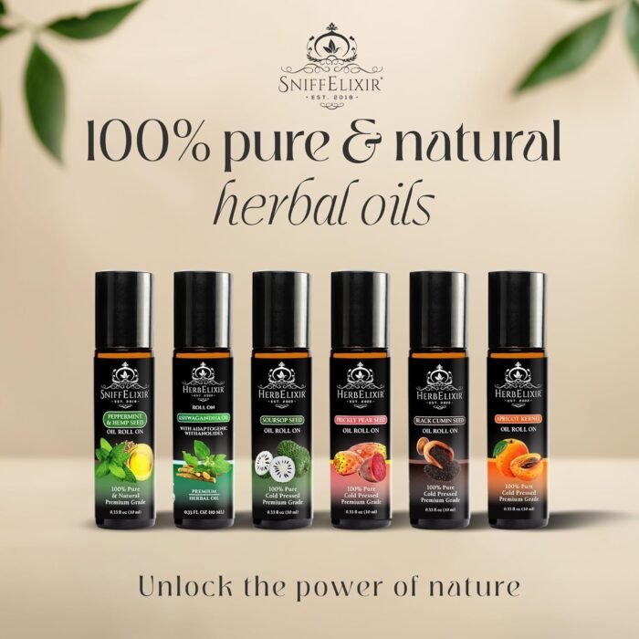 Peppermint Essential Oil Roll On with He - Image 6