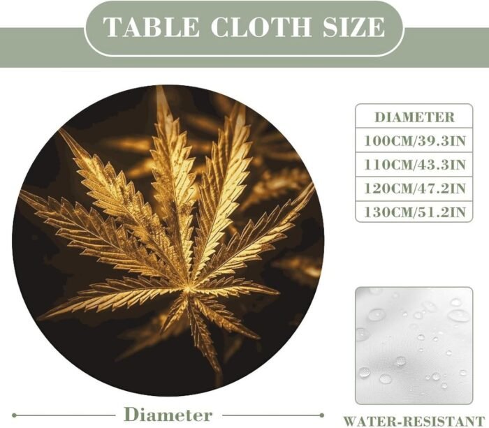 Round Fitted Tablecloth Waterproof Stain - Image 2