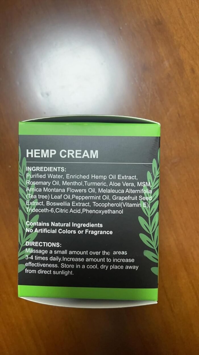 8 fl oz Natural Instant Hemp Cream - Max - Image 6
