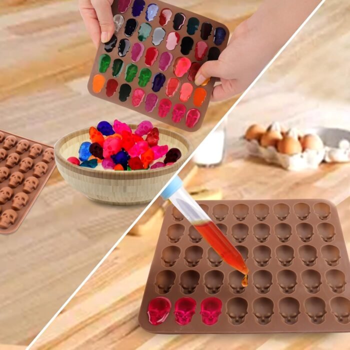 BUSOHA Gummy Skull Candy Molds Silicone, - Image 5
