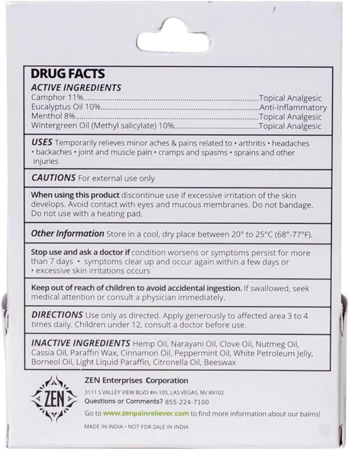 ZEN Hemp Balm for Relief, Hemp Oil Extra - Image 5