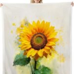 Castle Fairy Yellow Sunflower Plush Thro