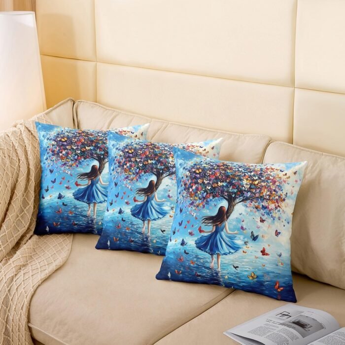 Homewish Butterfly Tree Throw Pillow Cov - Image 4