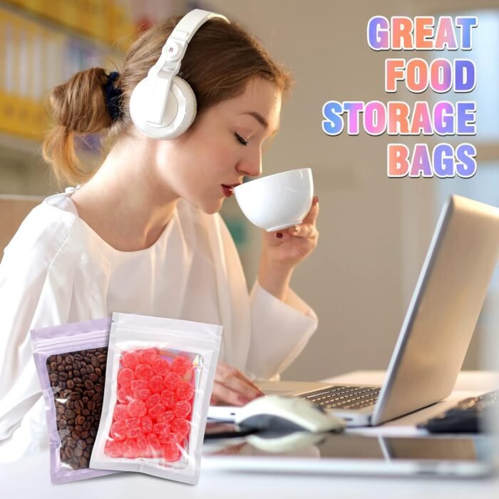 Mylar Bags, 100 PCS Holographic Bags, Sm - Image 4