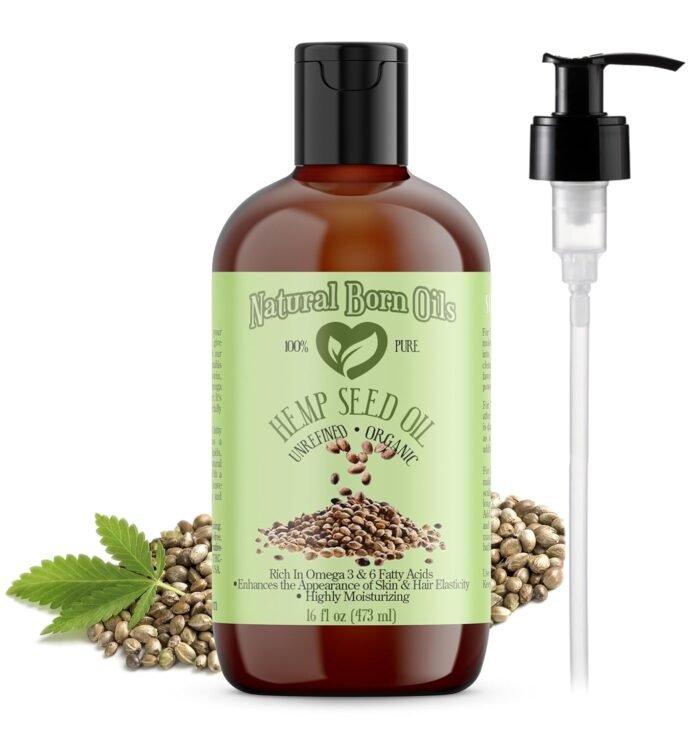 Natural Born Oils Hemp Seed Oil, 16oz, O - Image 1