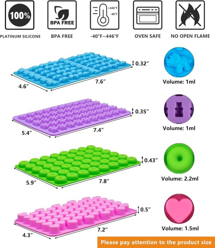 Gummy Bear Candy Molds Silicone, Gummy M - Image 2