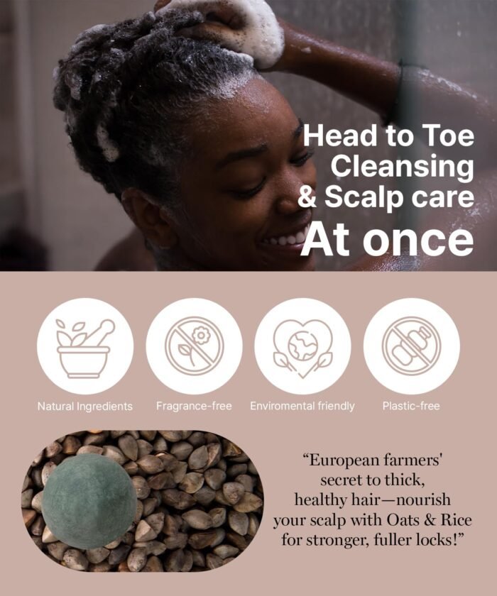 All-in-One Hempseed Mochi Shampoo Bar fo - Image 6