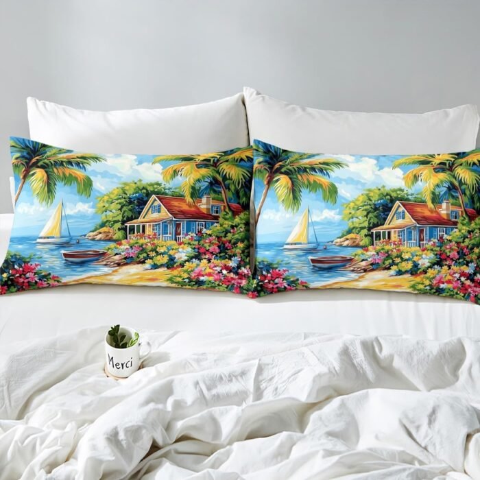 Castle Fairy Summer Seaside Beach Duvet - Image 6